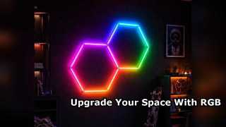 Sistem Plafon Sarang Lebah Modular RGB Lampu Heksagonal LED Menawarkan Opsi Pemasangan Fleksibel untuk Bengkel dan Kantor Garasi Gym