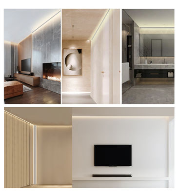 Profil Aluminium Sudut LED Paduan 6063 T5 dengan Diffuser PMMA dan Temper T3-T8 untuk Pemasangan Strip LED