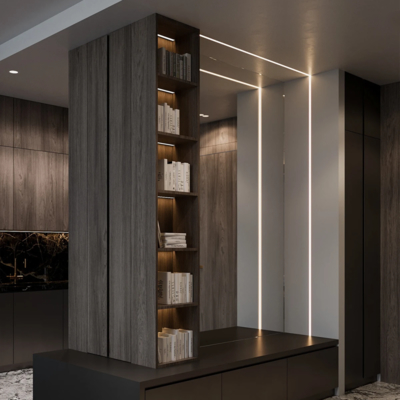 6063 T5 LED Strip Aluminium Profile With Clear Cover Housing Channel