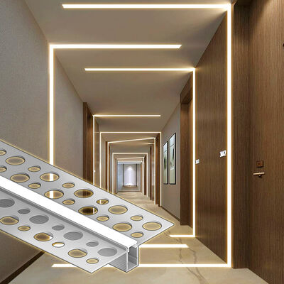 Harga bagus Profil Aluminium LED Anodisasi dengan Panjang yang Dapat Dikustomisasi untuk Instalasi Tertanam LED Strip Channel on line