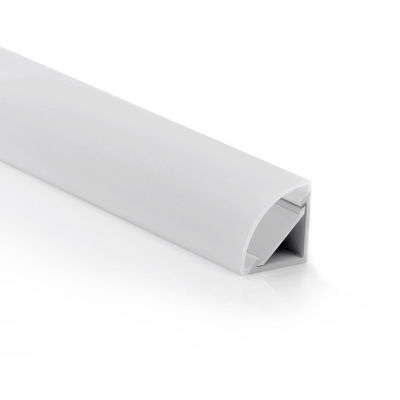 Harga bagus PC Diffuser Waterproof LED Channel 6063 T5 16 * 16mm Untuk Sudut on line