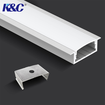 Harga bagus PMMA Diffuser Profil Aluminium LED Tersembunyi 2.5m Panjang Sandblasting on line