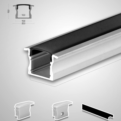 Harga bagus Penutup Pc Ekstrusi Profil Aluminium Led Tersembunyi Pc Diffuser Ugr Cover Untuk Solusi Linier Led on line