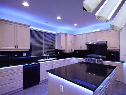 Lampu Profil LED Aluminium Tersembunyi, Lampu Kabinet, saluran lampu strip, Saluran Perumahan Ekstrusi Aluminium