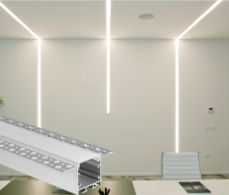 Harga bagus Profil Plasterboard LED Recessed Plaster Gypsum Wall Drywall Led Strip Profil Aluminium Saluran Ekstrusi on line