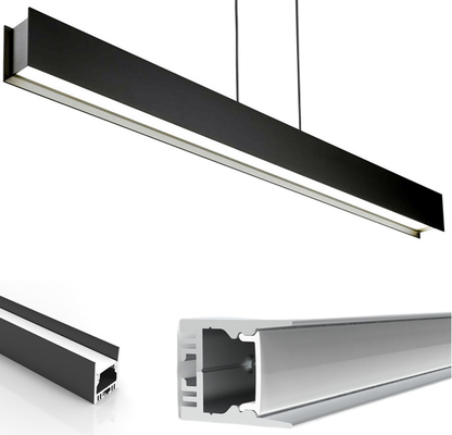 Harga bagus LED Strip Aluminium Profile Suspending Pendant Linear Light Led Strip Alu Channel Extrusion Dengan PC Diffuser on line