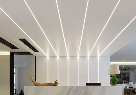 Profil Eternit LED Untuk Lampu Plafon Bar Lighting Strip Hitam Saluran Gypsum Drywall Tersembunyi