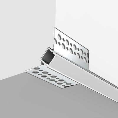 Harga bagus Profil eternit LED Saluran Plaster Drywall Tersembunyi Gypsum 6063 T5 Aluminium Untuk Lampu Strip Led on line