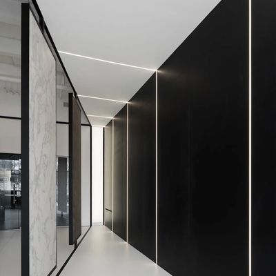 Profil Led Untuk Lampu Langit-langit Bar Pencahayaan Strip Hitam Saluran Plester Drywall Tersembunyi Gypsum3 T5 Aluminium
