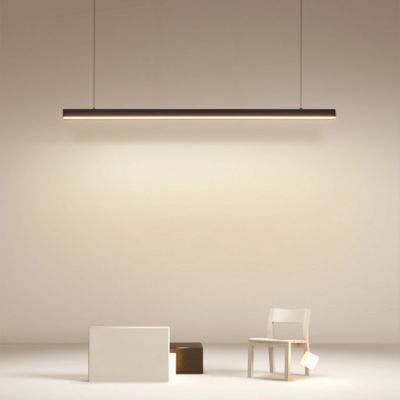 6063 T5 PC Frosted 75 * 95mm Up And Down Lighting Profil LED untuk pencahayaan linier Led