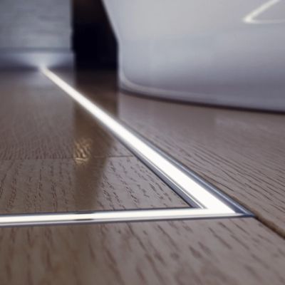 W50 * H35mm Profil LED Aluminium Tersembunyi dengan diffuser PC untuk cahaya linier