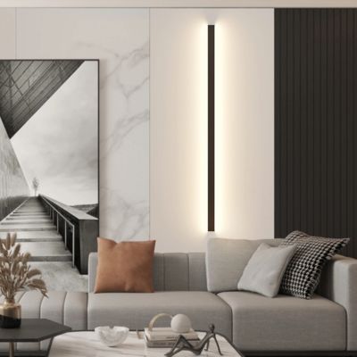 IP44/20 6063 Atas Dan Bawah Koridor Dinding Lampu LED Profil Aluminium Datar K79