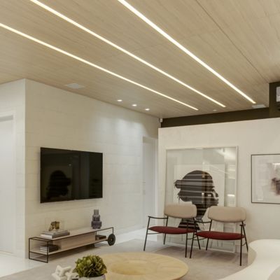 Profil Aluminium LED OEM Untuk Pencahayaan Komersial Atas Dan Bawah dengan PC diffuser