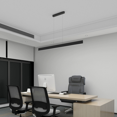 Linear Pendant Lighting Aluminium Extrusion Profile Warna Hitam Putih