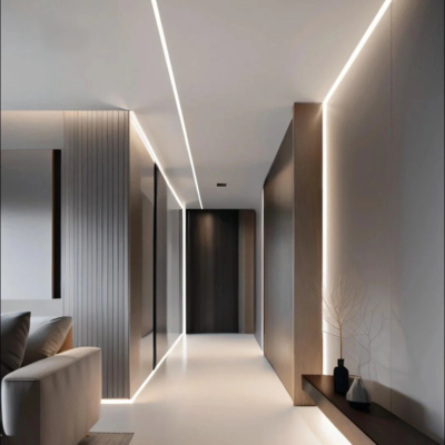 75 * 35mm Profil LED Aluminium Tersembunyi Untuk Kantor