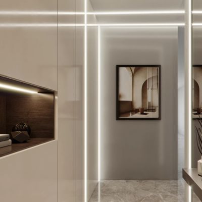 PMMA 8.3m Lebar Tersembunyi Led Aluminium Extrusion IP20 Untuk Led Strip