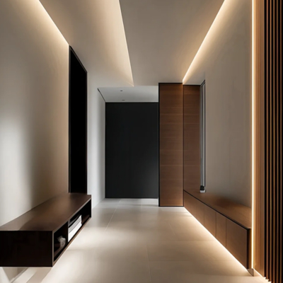 W18 H18mm 90 Derajat LED Aluminium Corner 6063 Dengan PC Diffuser