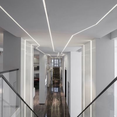 IP44 Anodized Arc LED Strip Aluminium Profile 17.5mm PCB Untuk Kamar Tidur K29