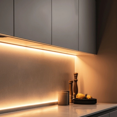 Saluran aluminium Led Dipasang 6063 t5 2.5m LED Corner Aluminium Profile