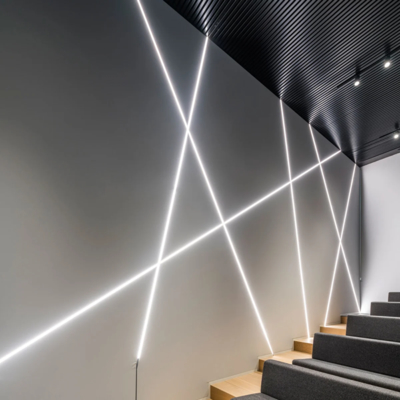 saluran aluminium led 1m, 2m, 3m dalam 8mm led strip untuk penerangan tahan air