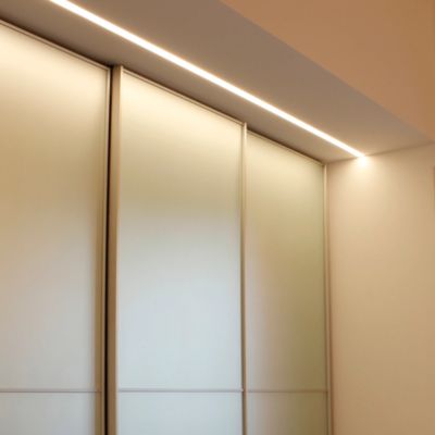 AL6063 T5 Alloy LED Strip Light Profile Sandblasting Dengan PC Diffuser