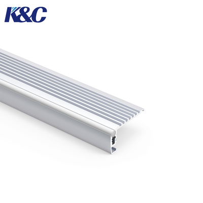 Harga bagus 6063 Aluminium LED Step Light Profile 43.37x22.5mm dengan PC Diffuser on line