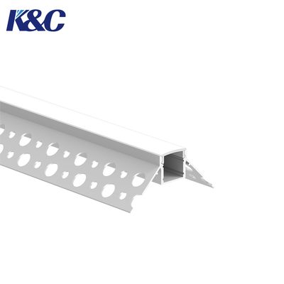 Profil LED Aluminium Tersembunyi 6063 T5 dengan Ukuran W53.5 × H23.8mm dan Panjang Kustom 3M/PCS untuk Pencahayaan Strip LED