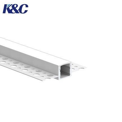 Profil Pemasangan LED Paduan Aluminium 6063 dengan Panjang Standar 3M dan Dimensi W57.0 × H14.5mm untuk Pemasangan Rata