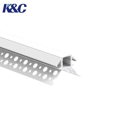 Harga bagus 6061-T6 Aluminum Alloy LED Plasterboard Profile with Integrated Diffuser and Sandblasting Oxidation for Uniform Lighting on line