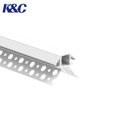 Harga bagus 6063 T5 Aluminum LED Extrusion Channel W42.0 × H32.0mm with Sandblasting Oxidation and ROHS Certified on line