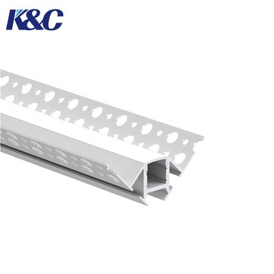 6063 Aluminum Alloy Recessed LED Mounting Profile with PMMA Diffuser for W64.0 × H45.0mm Strip Lighting Systems
