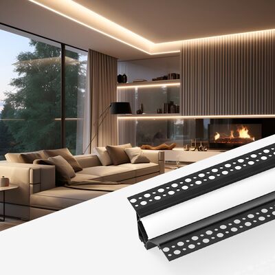 Harga bagus Panjang Custom 6063 Aluminium Alloy LED Skirting Board Aluminium Extrusion Profile dengan Pencahayaan Terintegrasi on line
