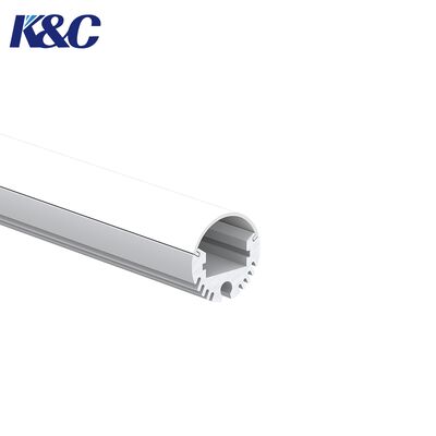 Harga bagus 6063 T5 Ekstrusi LED Bulat dengan Tutup PC untuk Pemasangan Suspensi on line