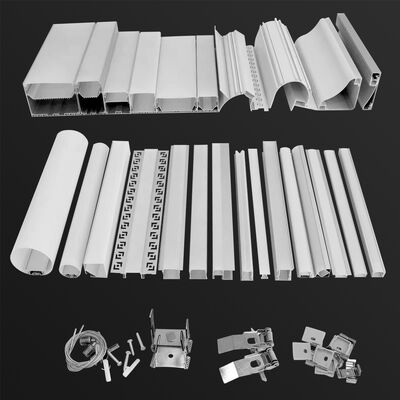 Harga bagus Profil Aluminium LED T5 Aluminium Alloy 6063 dengan Oksidasi Sandblasting untuk Saluran Strip LED W17.0*H9.0mm on line