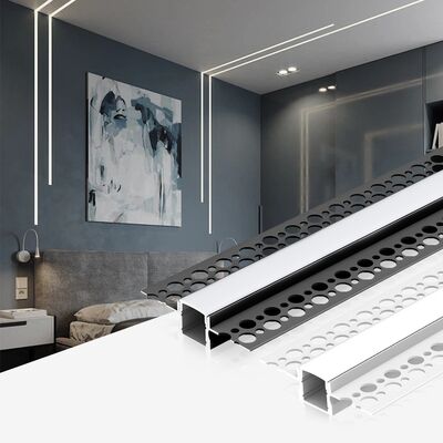 Harga bagus 6063 T5 Aluminium Alloy LED Aluminium Profile dengan Sandblasting Oxidation dan Garansi 5 Tahun untuk LED Strip Channel on line