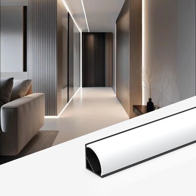 Harga bagus Profil LED Sudut 90 Derajat dengan Paduan Aluminium 6063 T5 dan Oksidasi Sandblasting dalam Ukuran W16*H16mm on line