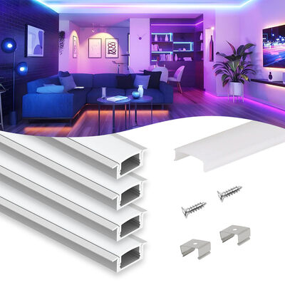 Harga bagus Profil Aluminium LED Strip Melengkung T5 Aluminium Alloy 6063 dengan Garansi 2 Tahun dan Panjang yang Disesuaikan on line