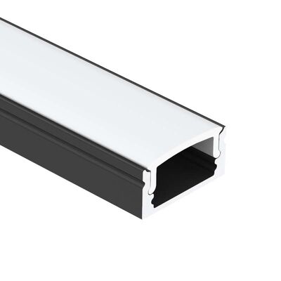 Harga bagus Profil Aluminium LED Terpasang Permukaan K17 dengan Diffuser PMMA PC untuk Strip LED 12mm dalam Paduan 6063 T5 on line