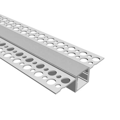 Harga bagus 6063 T5 Aluminium LED Strip Aluminium Profile dengan PMMA Diffuser untuk Pencahayaan Linear Recessed on line