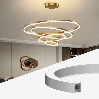 Harga bagus 6063 T5 Aluminium Alloy LED Channel dengan 50000 Jam Umur untuk PCB Lebar hingga 12mm on line