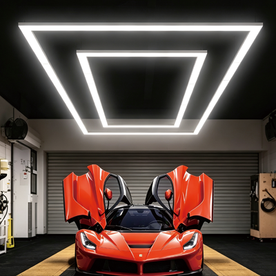 Harga bagus Sistem Pencahayaan Langit-langit Panel Sarang Lebah Modular LED Heksagonal 340W yang Dapat Dihubungkan Dirancang untuk Garasi, Gym, Bengkel, dan Kantor on line