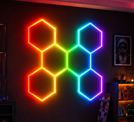 Grosir DC LED Hexagonal Honeycomb Lampu untuk Mobil Detailing Workshop Pencahayaan
