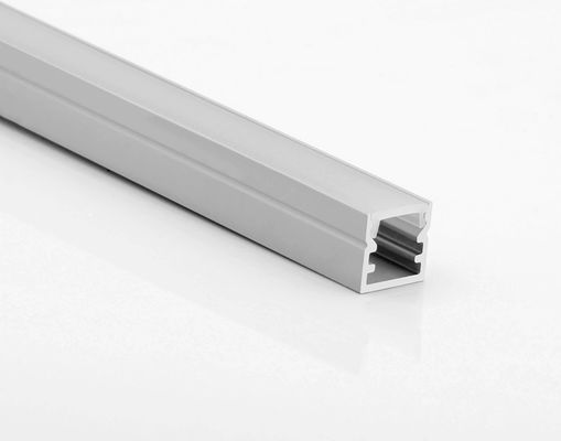 Profil Aluminium Strip LED Ukuran kecil Profil Pemasangan Permukaan dengan Penutup diffuser PC 10 * 10mm