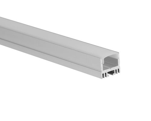 Saluran aluminium yang dipimpin Profil Aluminium Strip LED cocok untuk strip 12mm dengan penutup diffuser PC