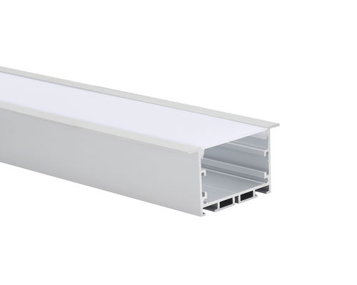 Saluran aluminium Led W50 * H35mm Black PC Cover Profil Aluminium LED Tersembunyi