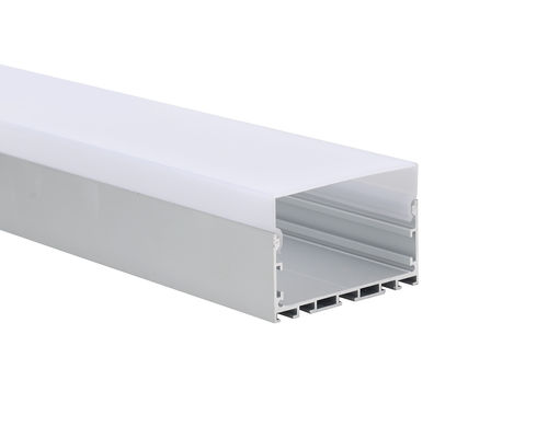Ekstrusi cahaya linier 75x50mm dengan penutup PC Profil Aluminium Strip LED
