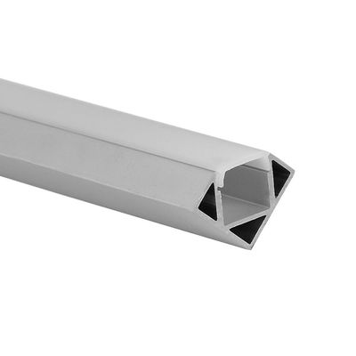 Saluran aluminium Led Dipasang 6063 t5 2.5m LED Corner Aluminium Profile