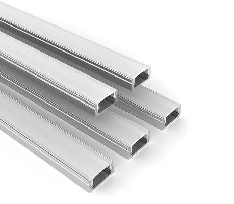 Profil aluminium strip yang dipimpin 17 * 9mm untuk Surface Mount yang dipimpin pencahayaan linier dengan Penutup PC