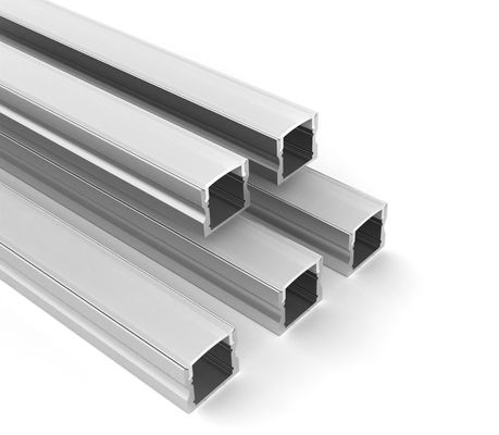 Harga bagus Profil aluminium led biasa dengan Penutup PC Hitam untuk Profil Aluminium Strip LED on line