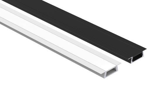 Profil LED Aluminium Tersembunyi 6063 T5 Dengan Penutup saluran aluminium yang dipimpin
